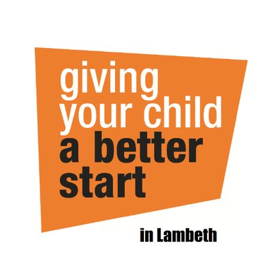 Better Start Lambeth logo that reads "Giving your child a better start"